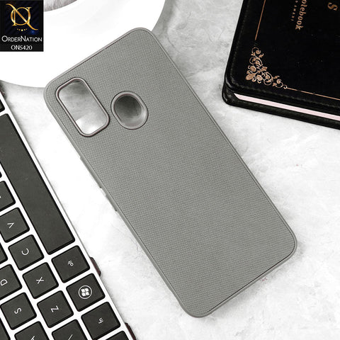 Tecno Spark 7 Cover - Gray - New Dotted Leather Texture Soft Borders Case