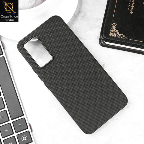 Vivo V23e Cover - Black - New Dotted Leather Texture Soft Borders Case