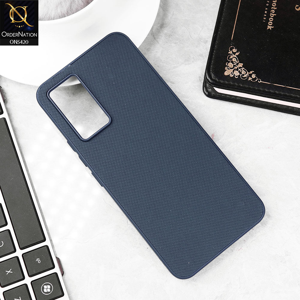 Vivo V23e 5G Cover - Blue - New Dotted Leather Texture Soft Borders Case