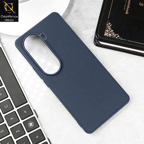 Vivo V40e Cover - Blue - New Dotted Leather Texture Soft Borders Case