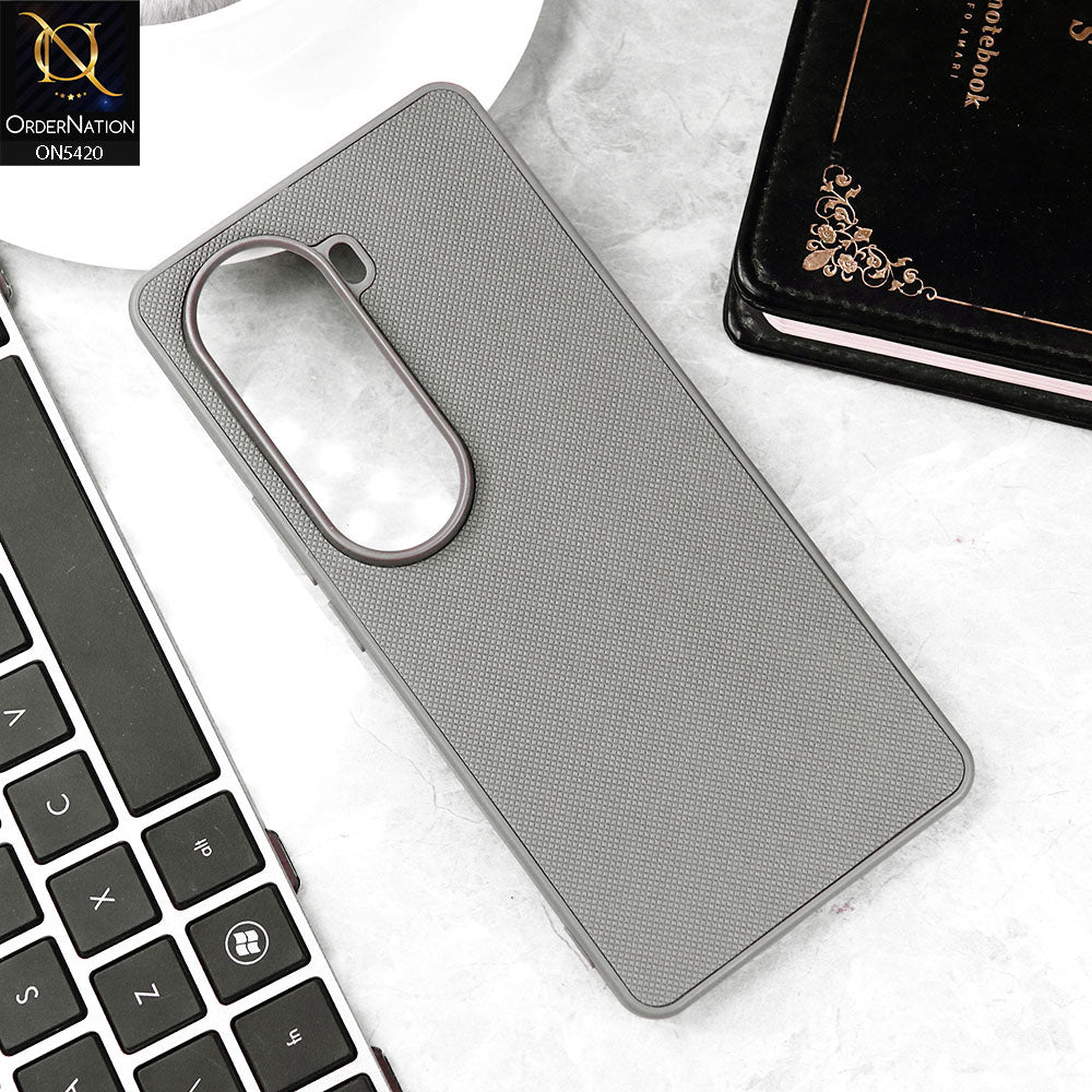 Vivo iQOO Z9s Cover - Gray - New Dotted Leather Texture Soft Borders Case