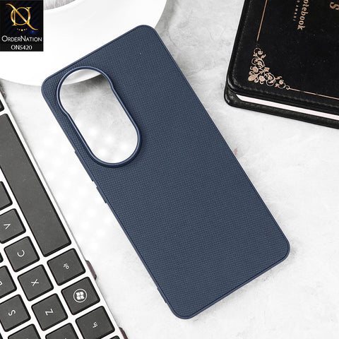 Vivo V50 Cover - Blue - New Dotted Leather Texture Soft Borders Case