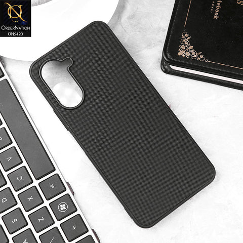 Vivo Y03t Cover - Black - New Dotted Leather Texture Soft Borders Case