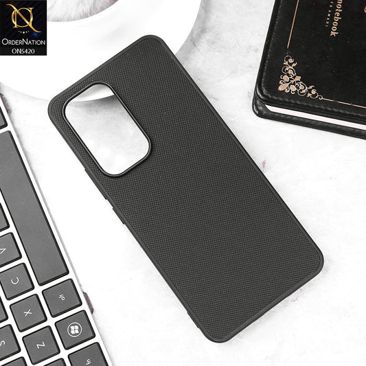 Vivo Y100 4G Cover - Black - New Dotted Leather Texture Soft Borders Case