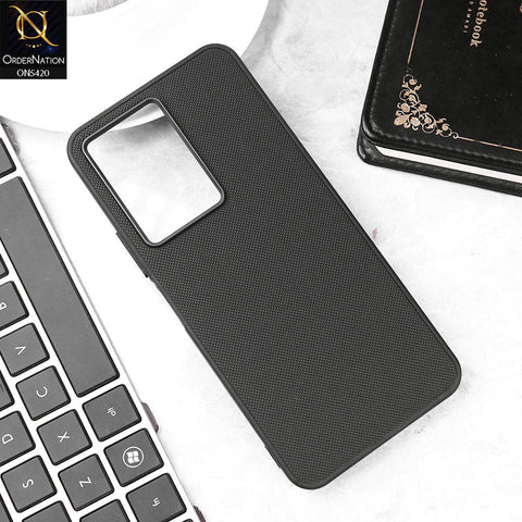 Vivo Y28 5G Cover - Black - New Dotted Leather Texture Soft Borders Case