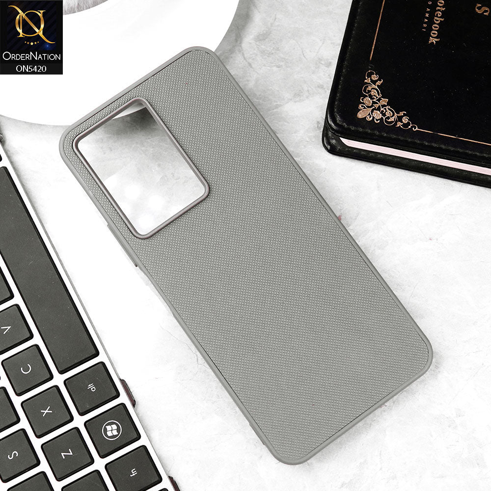 Vivo Y17s Cover - Gray - New Dotted Leather Texture Soft Borders Case