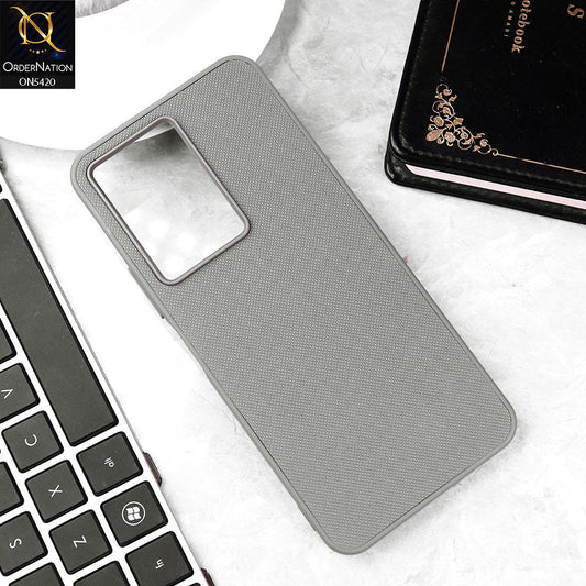Vivo Y28 5G Cover - Gray - New Dotted Leather Texture Soft Borders Case