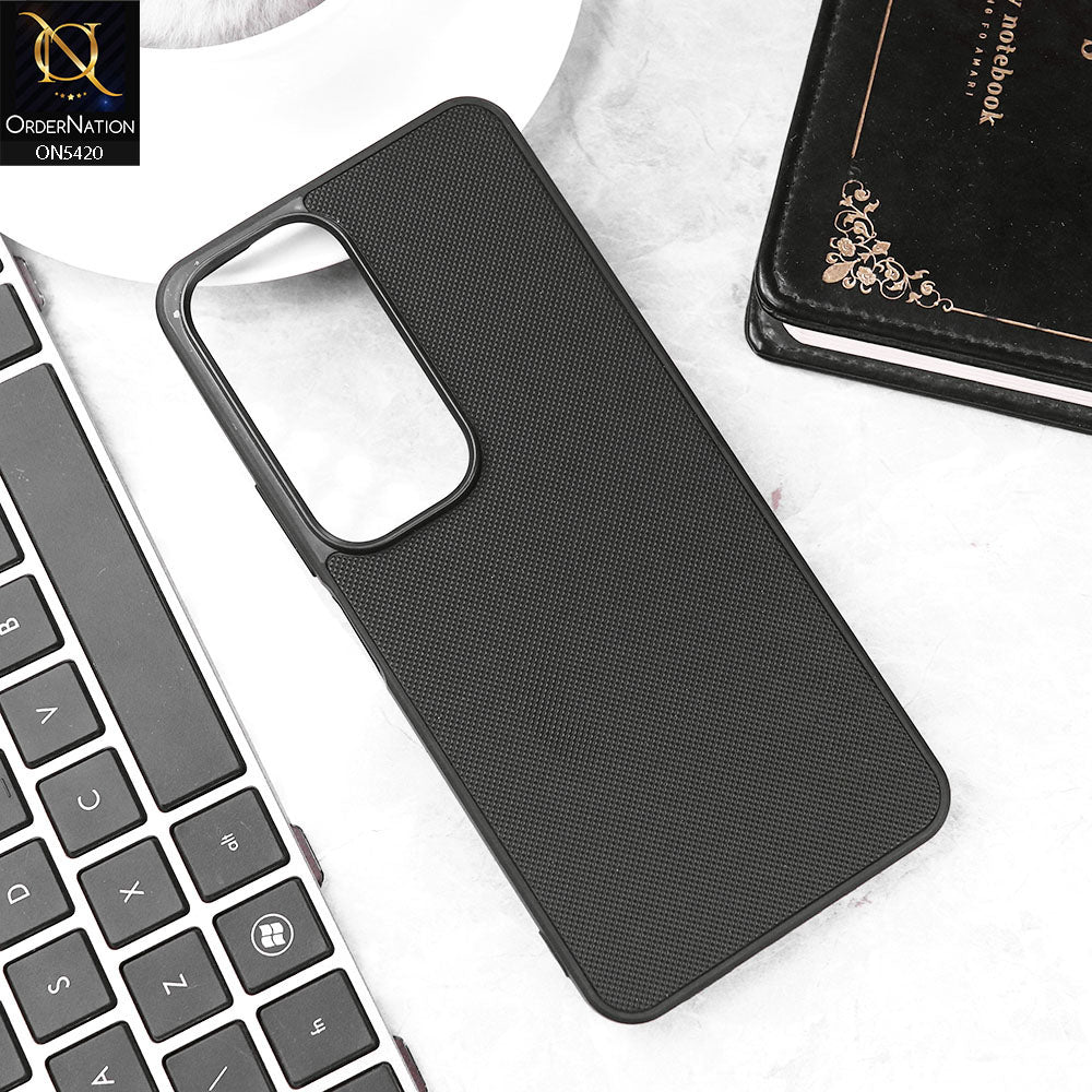 Vivo Y19s Cover - Black - New Dotted Leather Texture Soft Borders Case