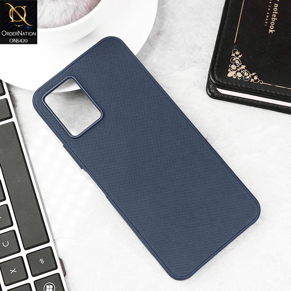 Vivo Y21e Cover - Blue - New Dotted Leather Texture Soft Borders Case