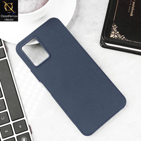 Vivo Y21e Cover - Blue - New Dotted Leather Texture Soft Borders Case
