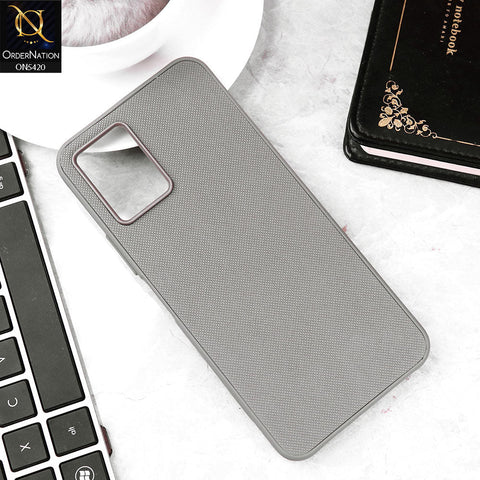 Vivo Y21 Cover - Gray - New Dotted Leather Texture Soft Borders Case