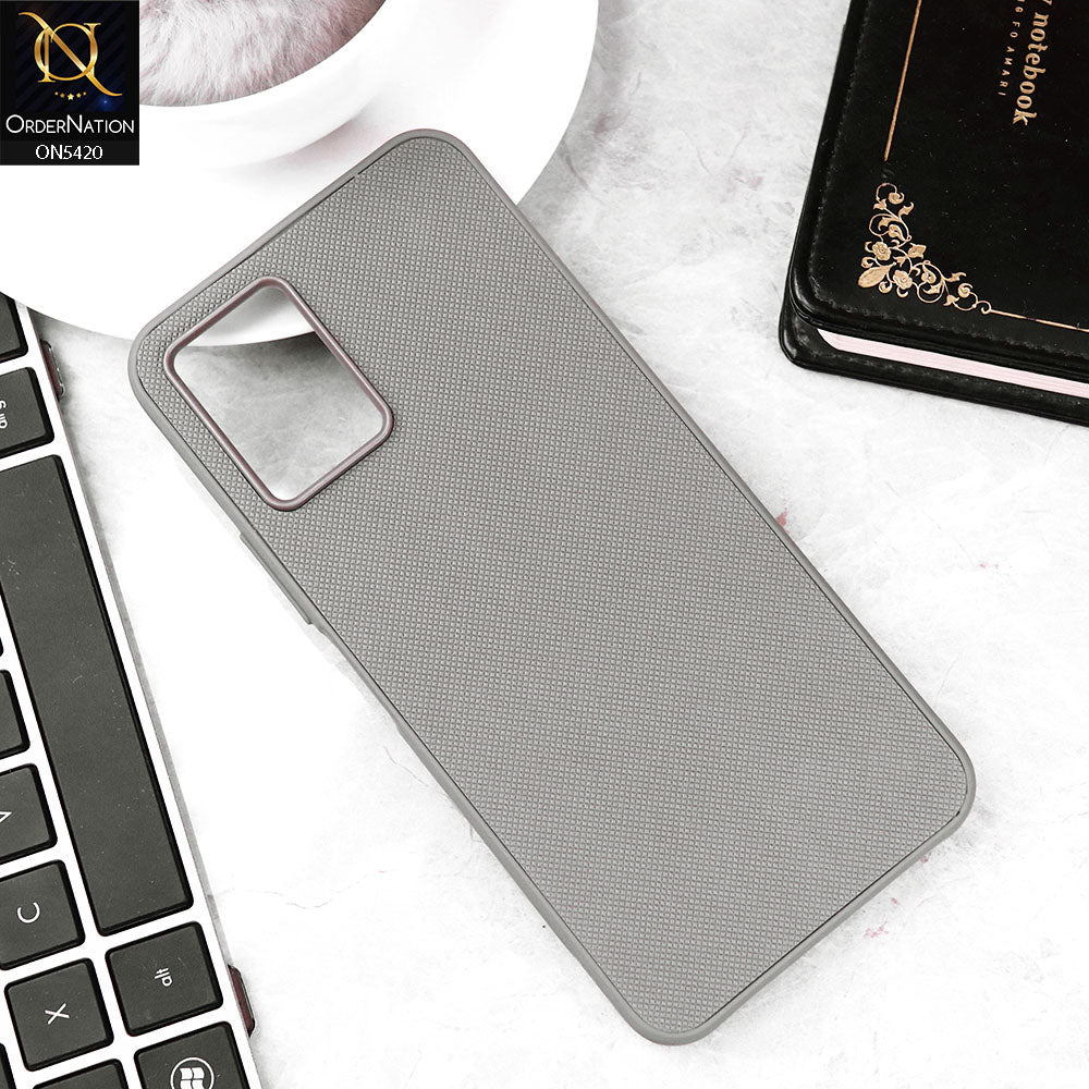 Vivo Y21a Cover - Gray - New Dotted Leather Texture Soft Borders Case