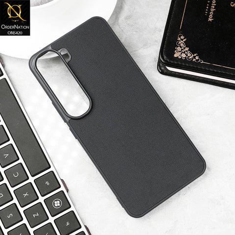 Vivo Y200 (2025) Cover - Black - New Dotted Leather Texture Soft Borders Case