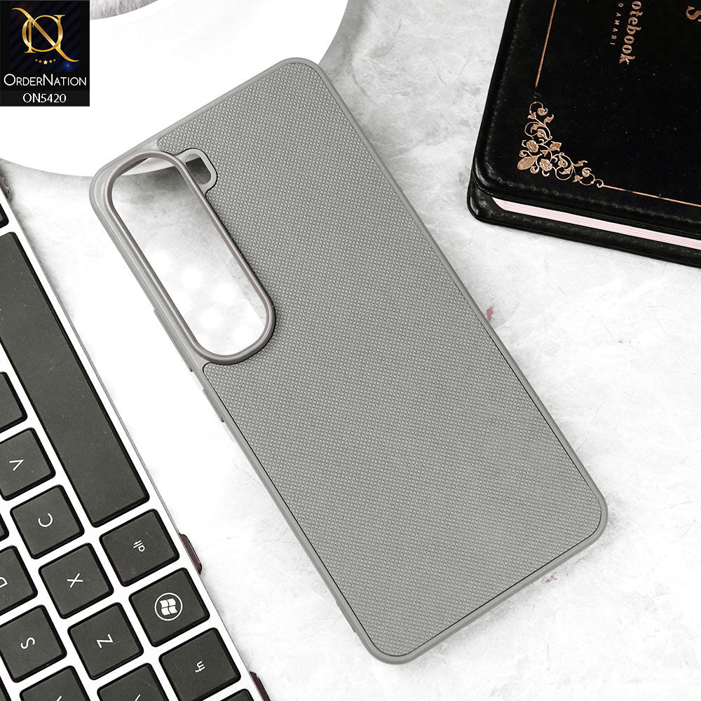 Vivo Y200 (2025) Cover - Gray - New Dotted Leather Texture Soft Borders Case