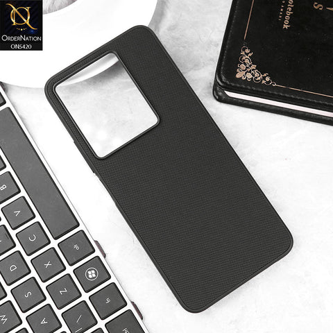 Vivo Y36 5G Cover - Black - New Dotted Leather Texture Soft Borders Case