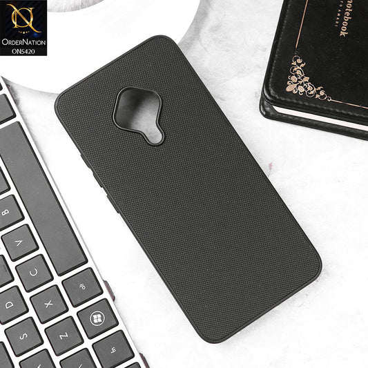Vivo S1 Pro Cover - Black - New Dotted Leather Texture Soft Borders Case