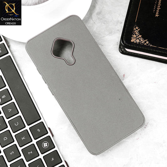 Vivo S1 Pro Cover - Gray - New Dotted Leather Texture Soft Borders Case