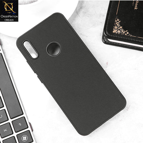 Huawei Y6 2019 / Y6 Prime 2019 Cover - Black - New Dotted Leather Texture Soft Borders Case
