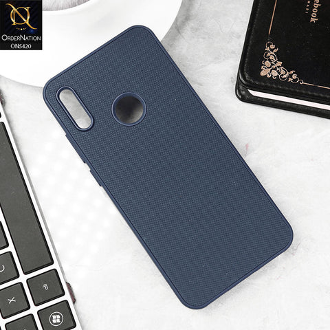 Huawei Y6 2019 / Y6 Prime 2019 Cover - Blue - New Dotted Leather Texture Soft Borders Case
