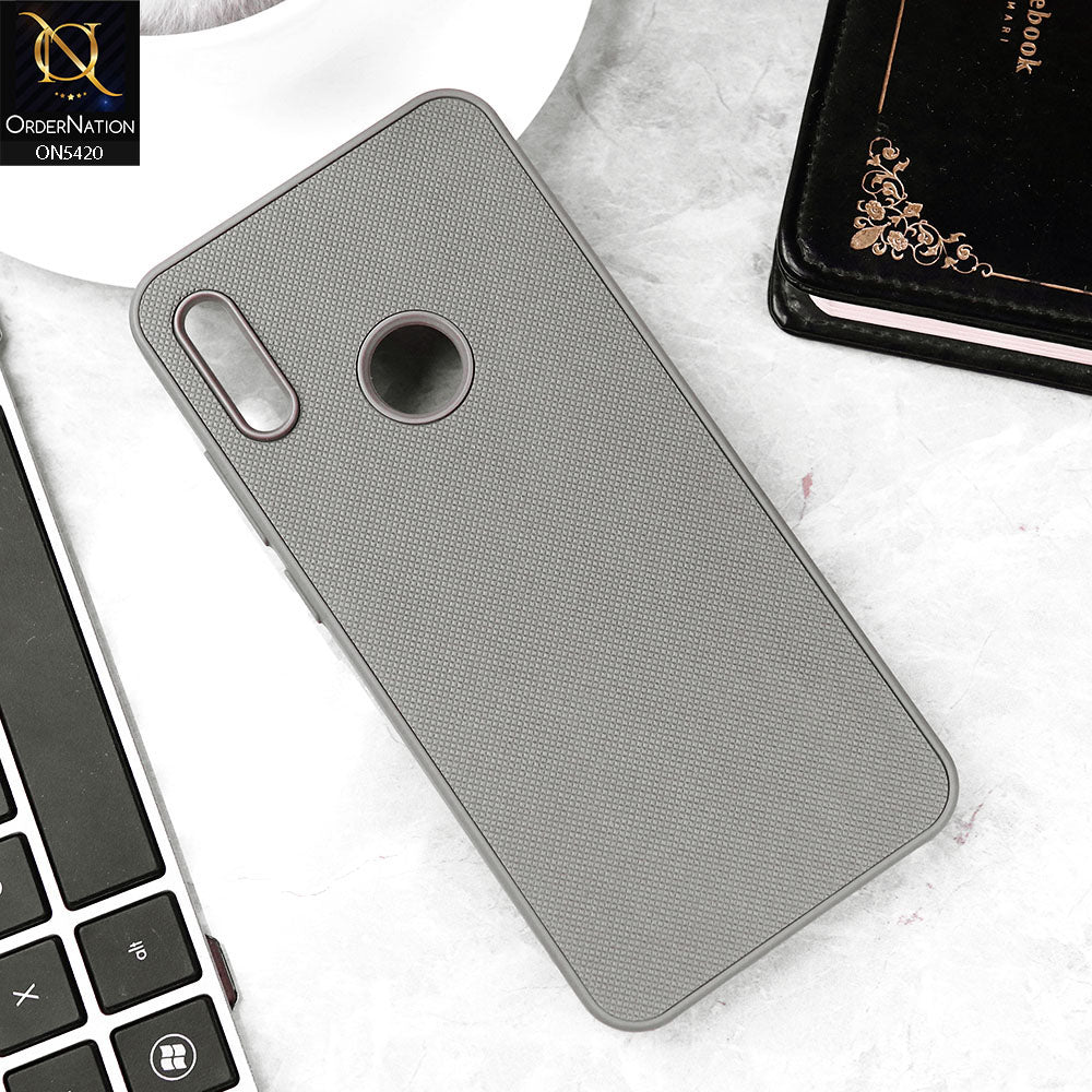 Huawei Y6 2019 / Y6 Prime 2019 Cover - Gray - New Dotted Leather Texture Soft Borders Case