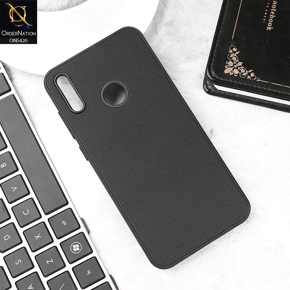 Huawei Y7 Prime 2019 / Y7 2019 / Y7 Pro 2019 Cover - Black - New Dotted Leather Texture Soft Borders Case