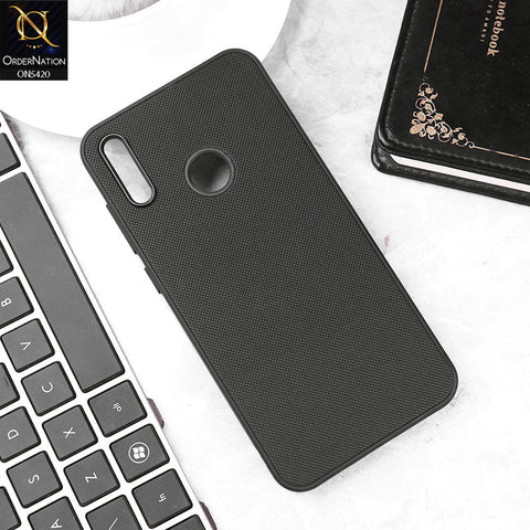 Huawei Y7 Prime 2019 / Y7 2019 / Y7 Pro 2019 Cover - Black - New Dotted Leather Texture Soft Borders Case