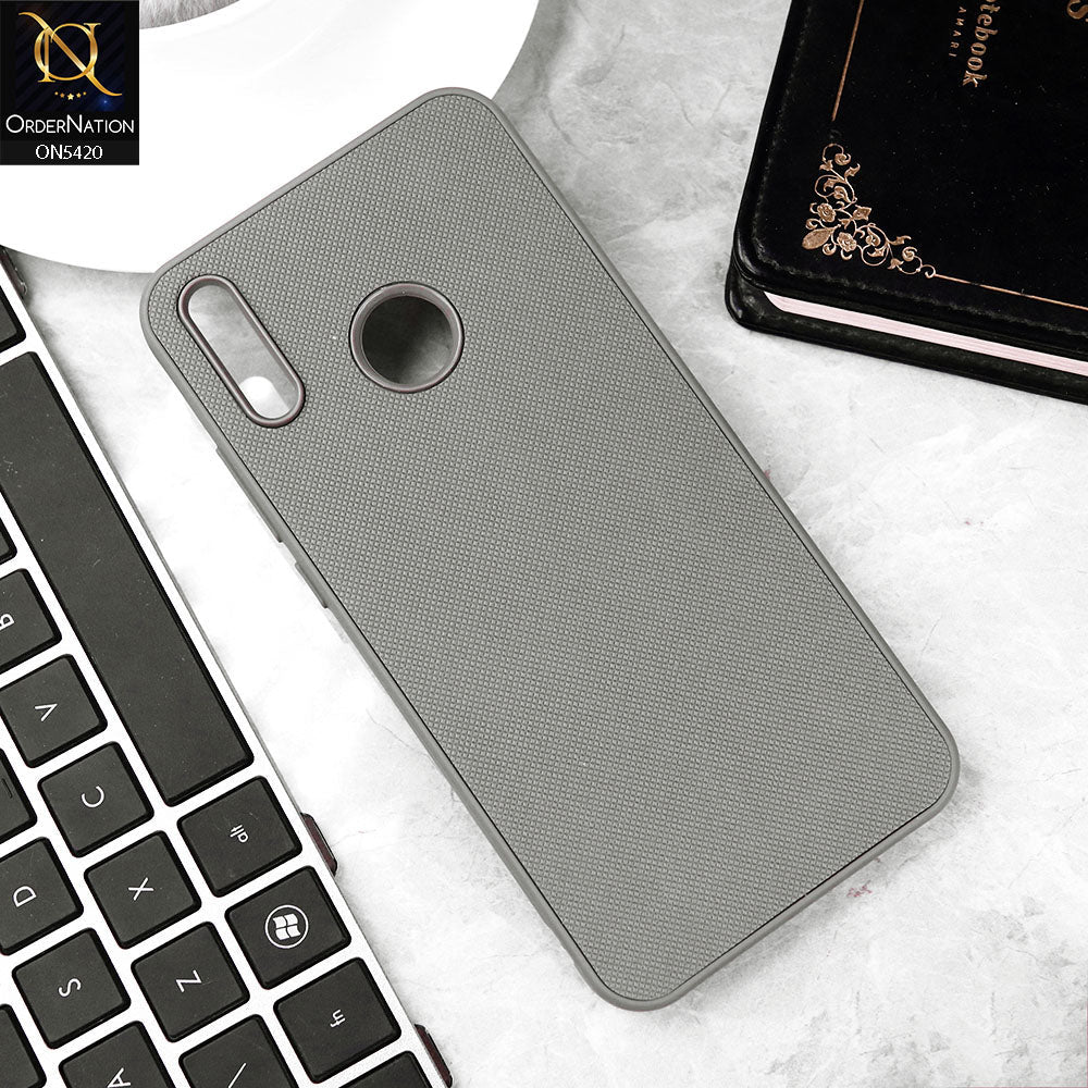 Huawei Y9 2019 Cover - Gray - New Dotted Leather Texture Soft Borders Case