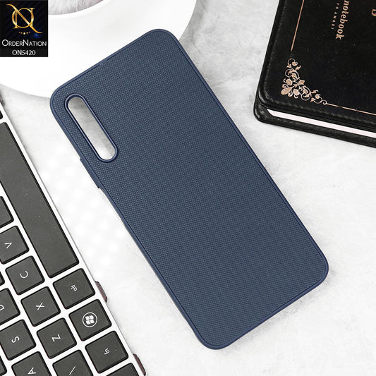 Huawei Y9s Cover - Blue - New Dotted Leather Texture Soft Borders Case