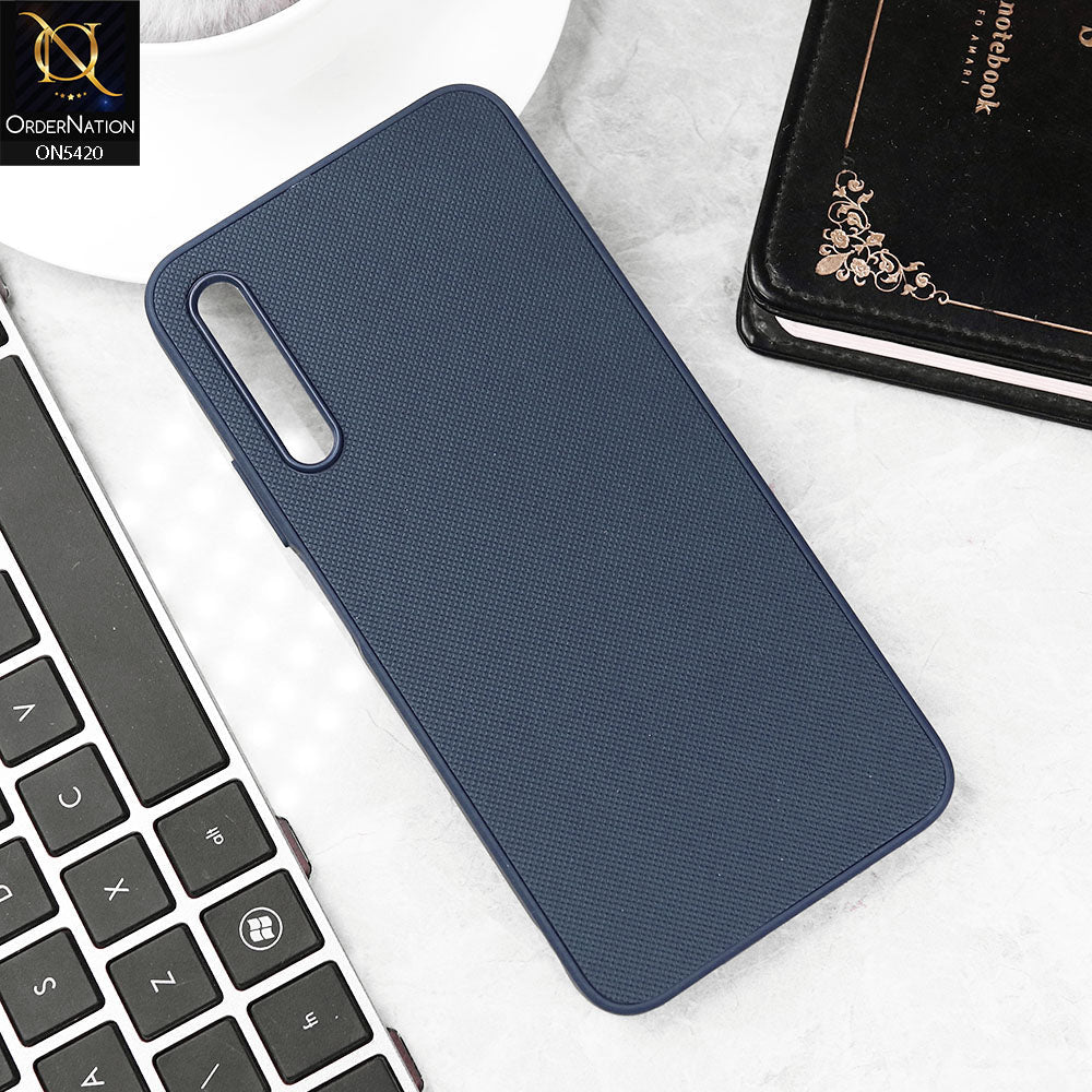 Honor 9X Pro Cover - Blue - New Dotted Leather Texture Soft Borders Case