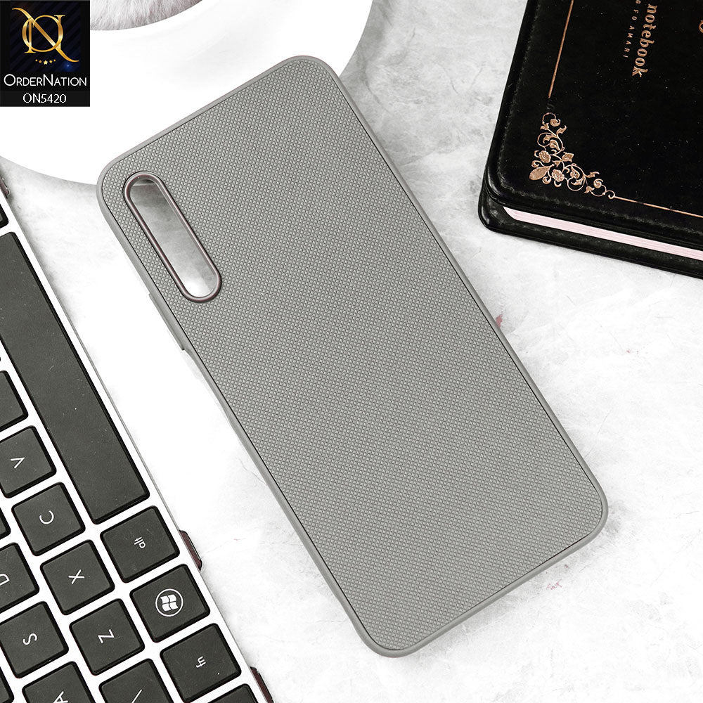 Honor 9X Pro Cover - Gray - New Dotted Leather Texture Soft Borders Case