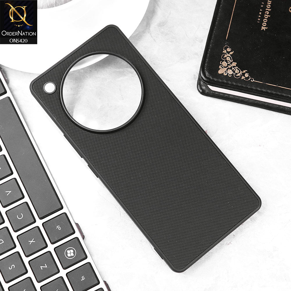 Infinix Zero 40 4G Cover - Black - New Dotted Leather Texture Soft Borders Case
