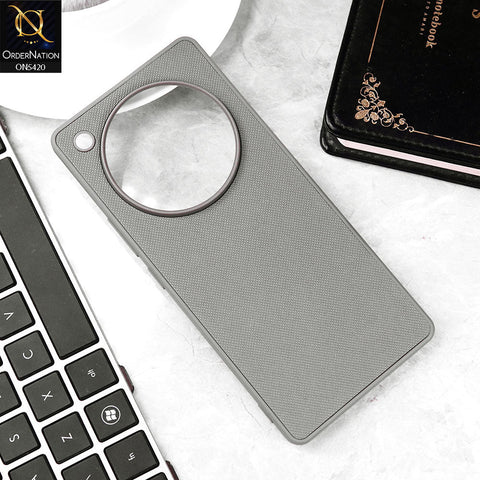 Infinix Zero 40 4G Cover - Gray - New Dotted Leather Texture Soft Borders Case
