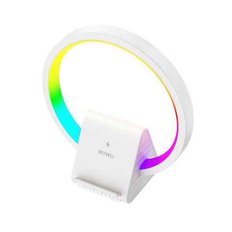 WIWU WI-W021 WIWU 2 IN 1 SPEAKER + WIRELESS CHARGER - WHITE