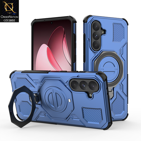 Samsung Galaxy A17 Cover - Blue -  MagSafe Compatible Case with Kickstand Ring Holder TPU Shockproof