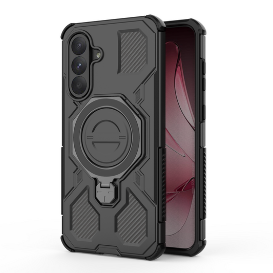 Samsung Galaxy A26 Cover - Black -  MagSafe Compatible Case with Kickstand Ring Holder TPU Shockproof