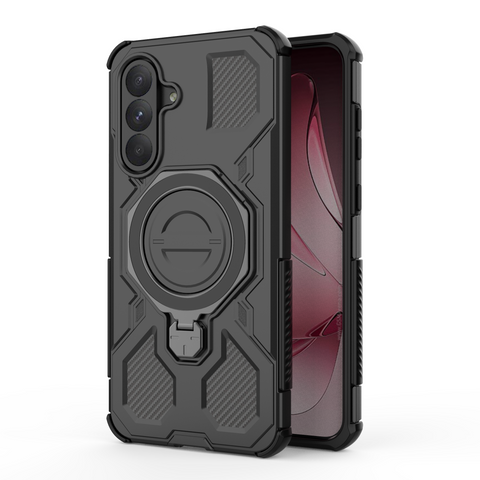 Samsung Galaxy A36 Cover - Black -  MagSafe Compatible Case with Kickstand Ring Holder TPU Shockproof