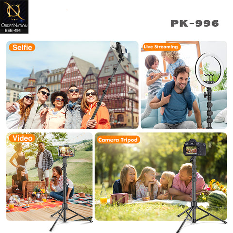 Plokama PK-996 Professional 170cm Photograph Tripod Stand with Wireless Shutter Remote