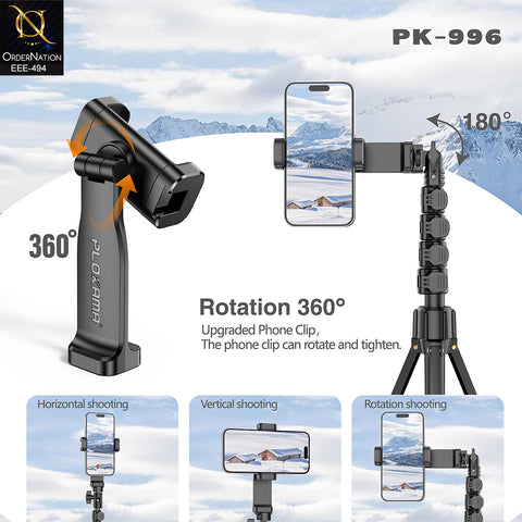 Plokama PK-9970 Professional 180cm Camera & Camcorder Tripod Stand with Remote Control