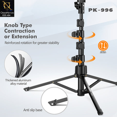Plokama PK-996 Professional 170cm Photograph Tripod Stand with Wireless Shutter Remote
