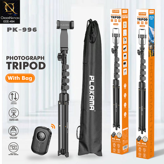 Plokama PK-996 Professional 170cm Photograph Tripod Stand with Wireless Shutter Remote
