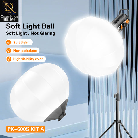 PLOKAMA PK-600S 300W Bi-Color LED Studio Light Kit with 65cm Lantern Softbox & 2.8m Stand