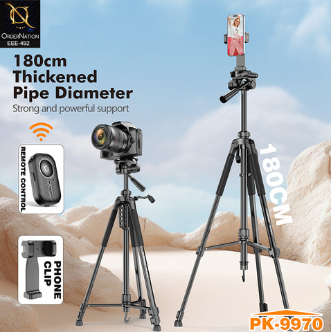 Plokama PK-9970 Professional 180cm Camera & Camcorder Tripod Stand with Remote Control