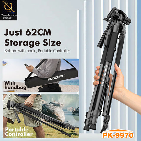 Plokama PK-9970 Professional 180cm Camera & Camcorder Tripod Stand with Remote Control