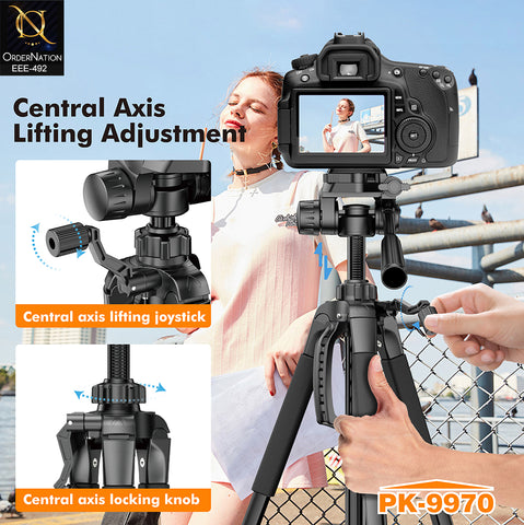 Plokama PK-9970 Professional 180cm Camera & Camcorder Tripod Stand with Remote Control
