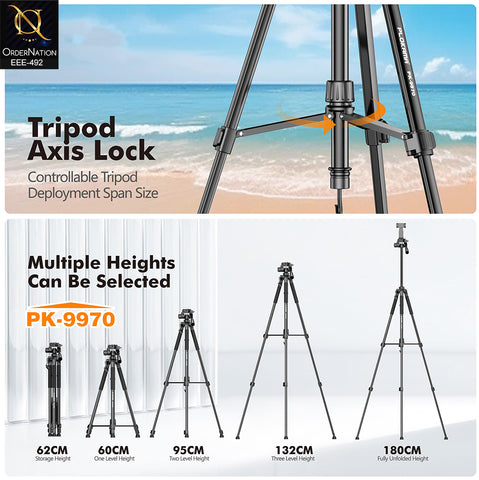 Plokama PK-9970 Professional 180cm Camera & Camcorder Tripod Stand with Remote Control