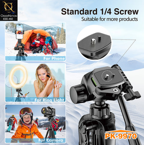 Plokama PK-9970 Professional 180cm Camera & Camcorder Tripod Stand with Remote Control