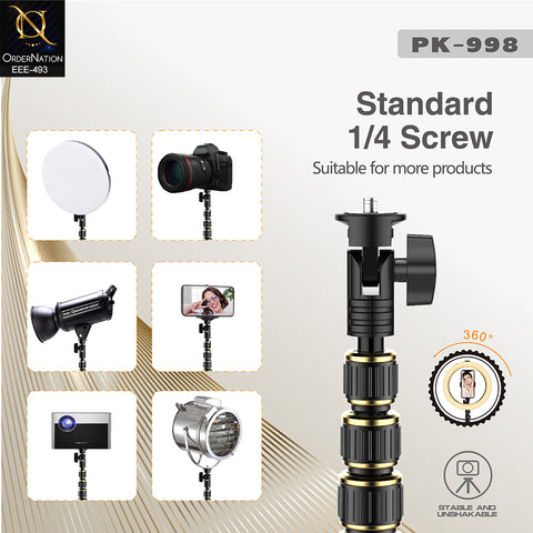 Plokama PK-998 Professional 200cm Photograph Tripod Stand with Wireless Shutter Remote