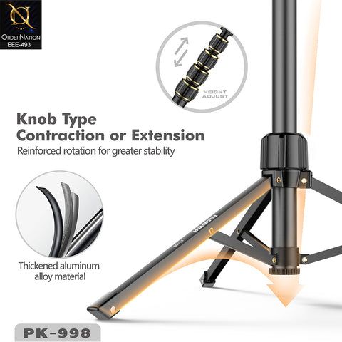 Plokama PK-998 Professional 200cm Photograph Tripod Stand with Wireless Shutter Remote