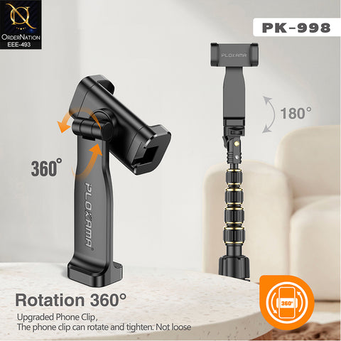 Plokama PK-998 Professional 200cm Photograph Tripod Stand with Wireless Shutter Remote