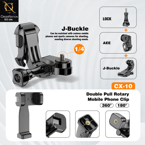 PLOKAMA CX-10 Chest Mount Holder for Phone & Action Camera - 360° POV Harness - For vlogs and films